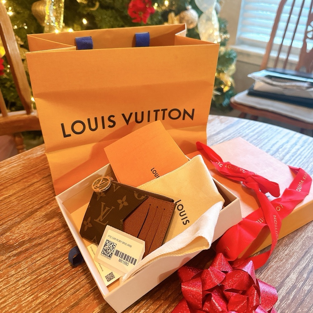 Louis Vuitton Brown and Tan Monogram Card Holder